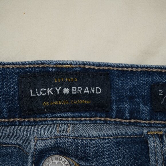 Lucky Brand Womens MID Rise Bermuda Jean Short in SUNBEAM  2/26 - Picture 4 of 8